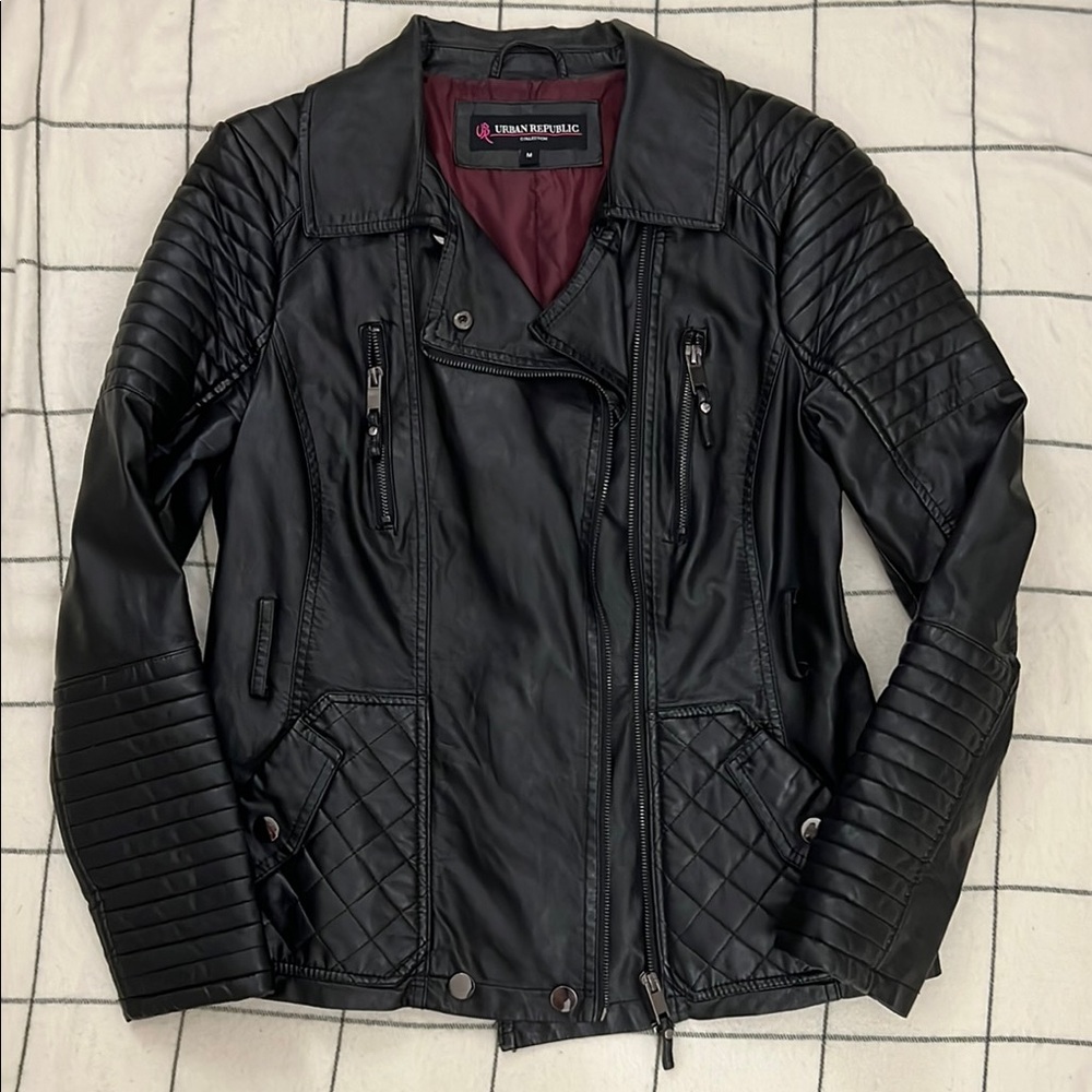 Urban Republic Women’s Black Leather Jacket